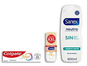 Productos Colgate y Sanex