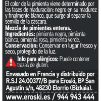 Molinillo mezcla 4 pimientas EROSKI, frasco 34 g