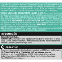 Limpia tuberías enzimático EROSKI, garrafa 1 litro