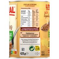 Lentejas Hoy Legumbres LITORAL, lata 435 g