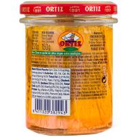 Atún claro en aceite oliva ecológico ORTIZ, frasco 220 g