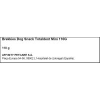 Snack Total Dent para perro mini BREKKIES, paquete 110 g