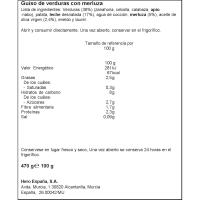 Tarrito de guiso de verdura con merluza HERO, pack 2x235 g