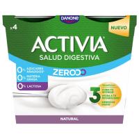 Iogurt triple zero natural ACTIVIA, pack 4x120 g