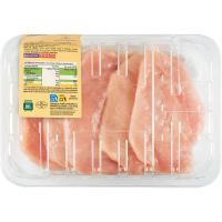 Pechuga fileteada de pollo marinada EROSKI, bandeja aprox. 500 g