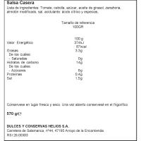 Salsa de tomate casera HELIOS, frasco 570 g